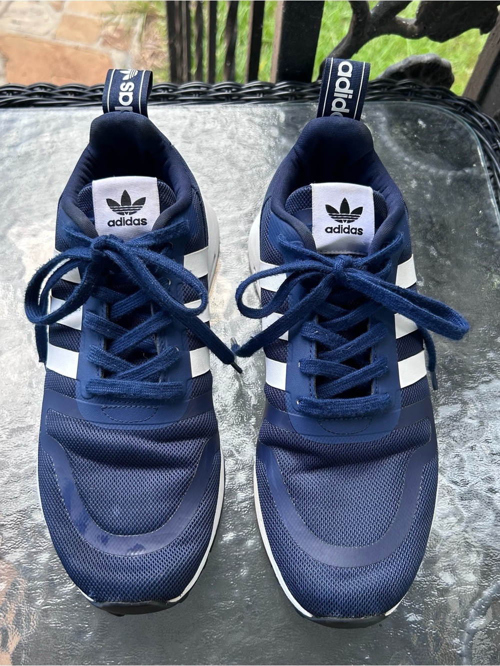 Adidas Originals Sport and Athletic Wear Navy Blue Sneakers With White Stripes